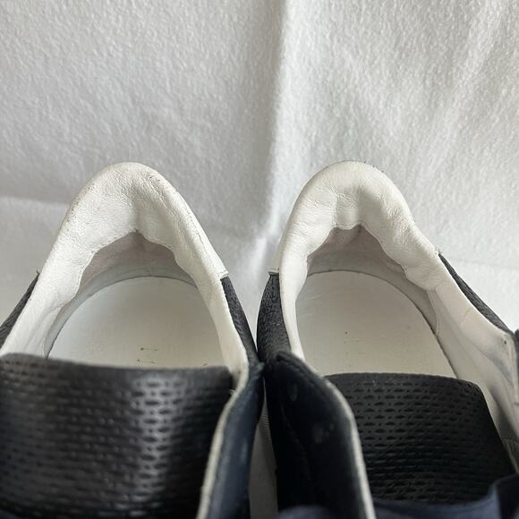 M.Gemi made in Italy black perforated sneaker leather upper & lining IT38/US7.5 - Picture 4 of 12